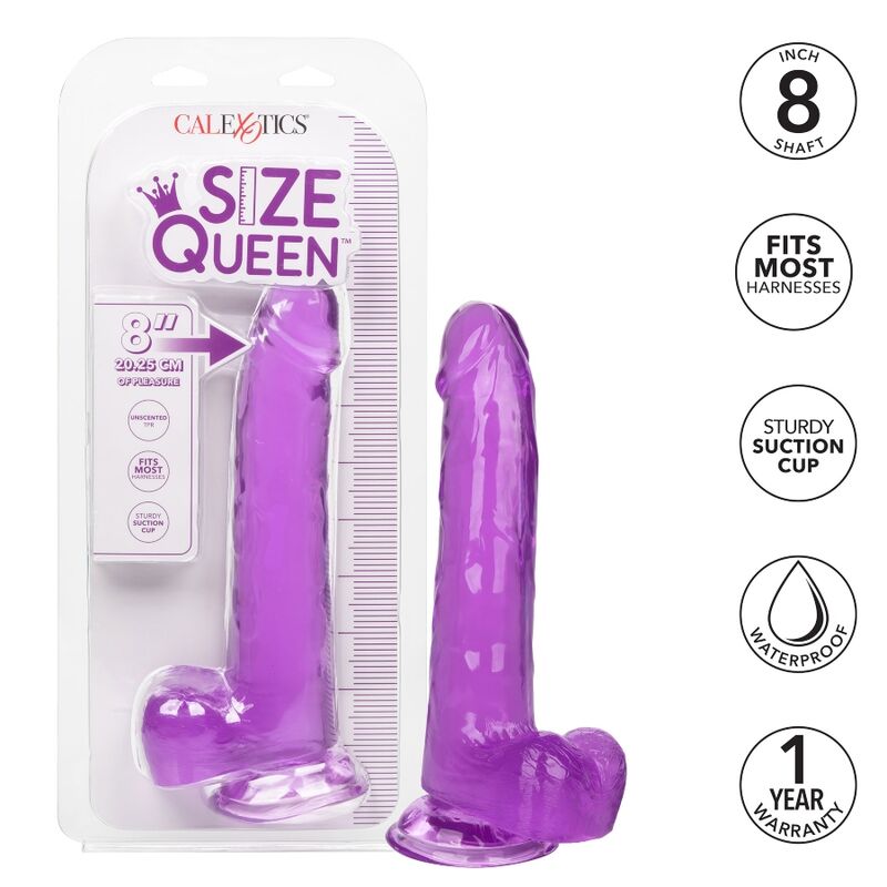 CALEXOTICS - SIZE QUEEN DILDO VIOLET 20,3 CM