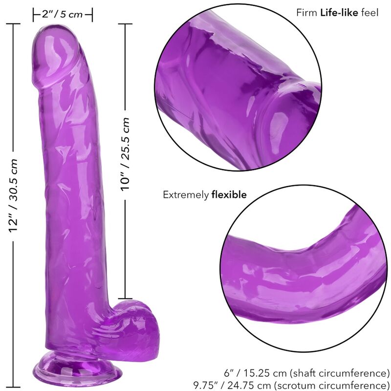 CALEXOTICS - SIZE QUEEN DILDO VIOLET 25,5 CM