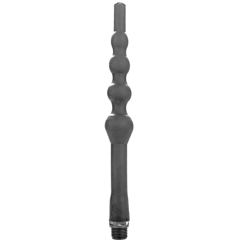 ALL BLACK - DOUCHE ANAL EN SILICONE PERLÉE 27 CM