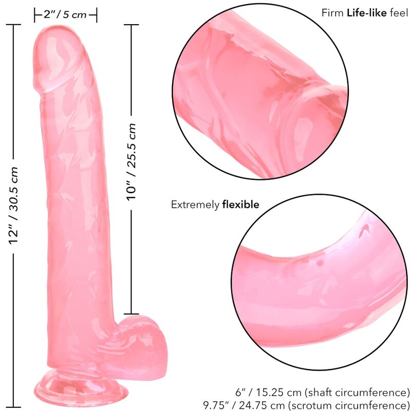 CALEXOTICS - DILDO TAILLE REINE ROSE 25,5 CM