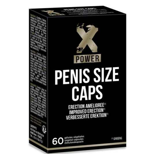 XPOWER - CAPSULES DE TAILLE DE PÉNIS POUR DES ÉRECTIONS AMÉLIORÉES 60 CAPS