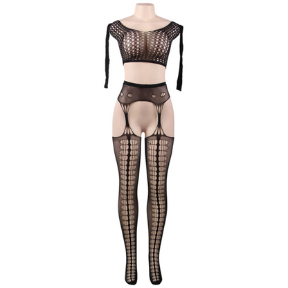 LINGERIE QUEEN - BODYSTOCKING HAUT MANCHES LONGUES S/L