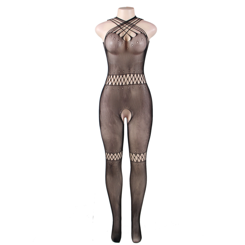 LINGERIE QUEEN - BODYSTOCKING À BRETELLES S/L