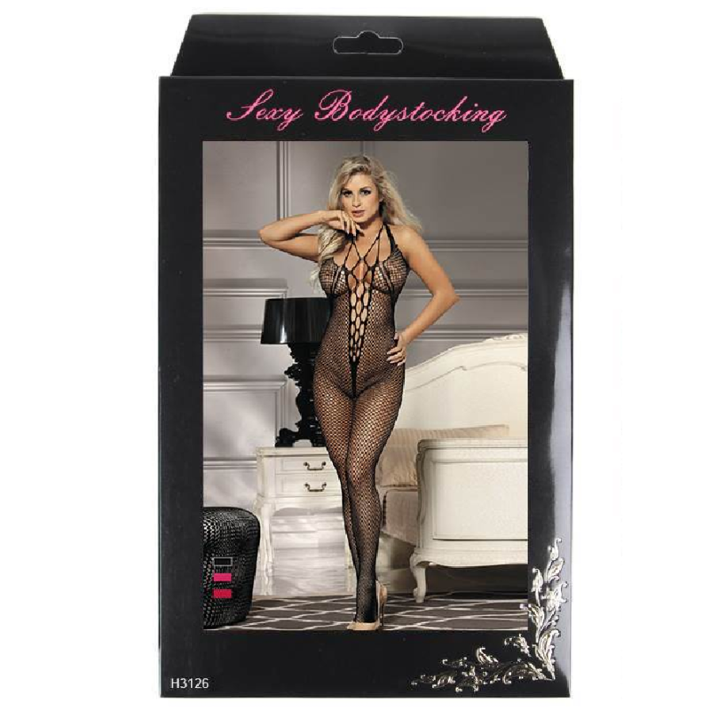 LINGERIE REINE - BODYSTOCKING COL LICOU ET DOS OUVERT S/L