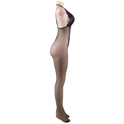 LINGERIE QUEEN - BODYSTOCKING EN RÉSILLE AVEC OUVERTURE S/L