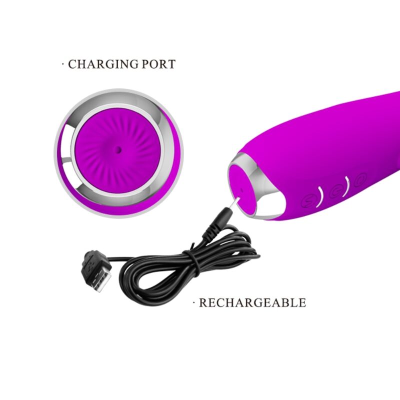 PRETTY LOVE - VIBRADOR MOLLY CON ROTACIÓN RECARGABLE