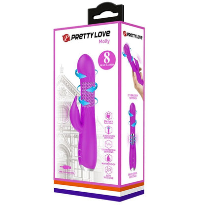 PRETTY LOVE - VIBRADOR MOLLY CON ROTACIÓN RECARGABLE