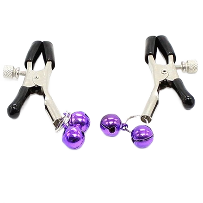 OHMAMA FETISH - NIPPLE Clamps WITH LILAC BELL