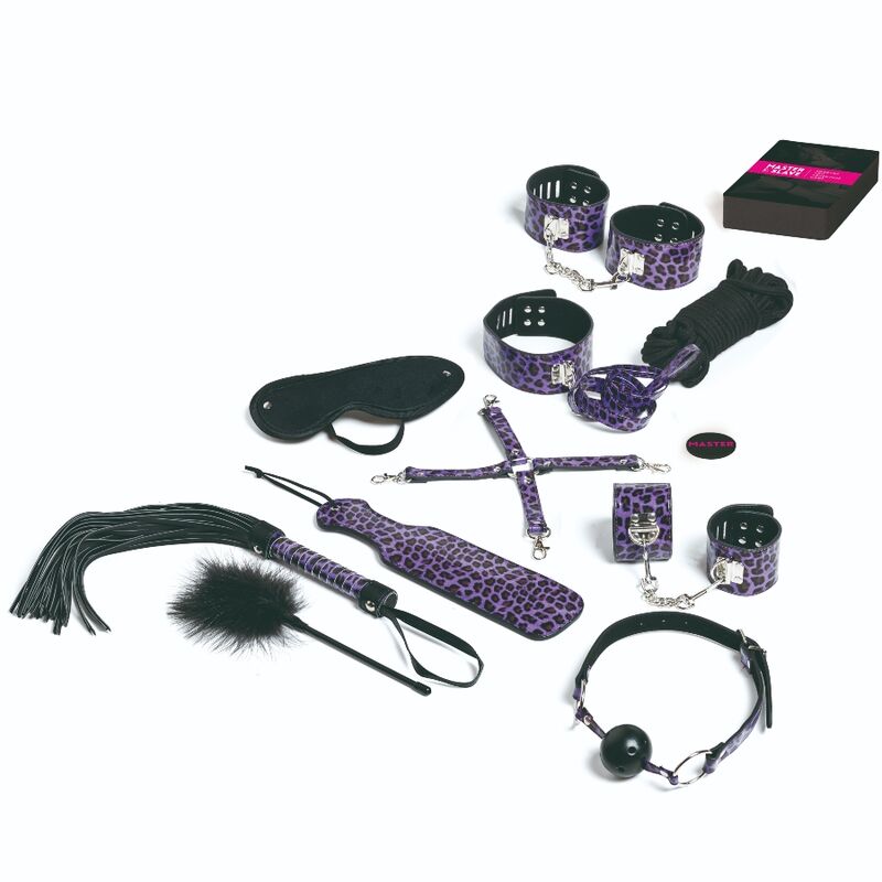 TEASE &amp; PLEASE - LOT DE 13 ACCESSOIRES DE BONDAGE LILAS