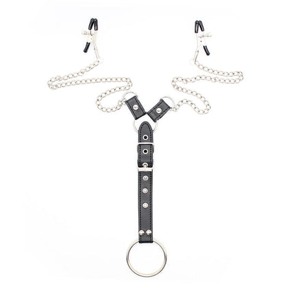 OHMAMA FETISH - NIPPLE Clamps WITH CHAINS AND PENIS RING