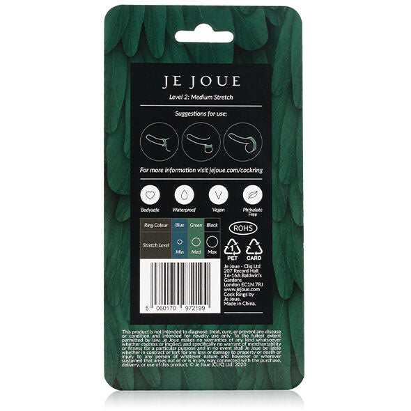 JE JOUE - BAGUE SILICONE VERTE - CHOKE MOYEN