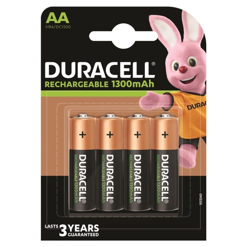 DURACELL - PILE RECHARGEABLE HR6 AA 1300mAh 4 UNITÉS