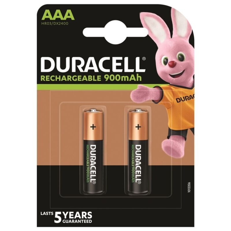 DURACELL - PILE RECHARGEABLE HR03 AAA 900mAh 2 UNITÉS