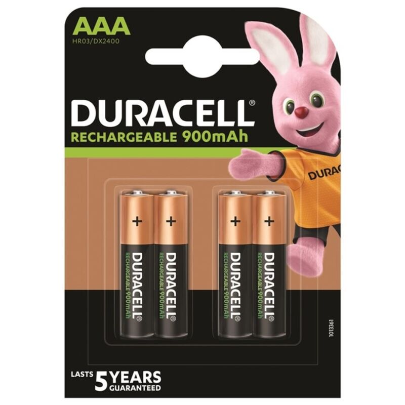 DURACELL - PILE RECHARGEABLE HR03 AAA 900mAh 4 UNITÉS