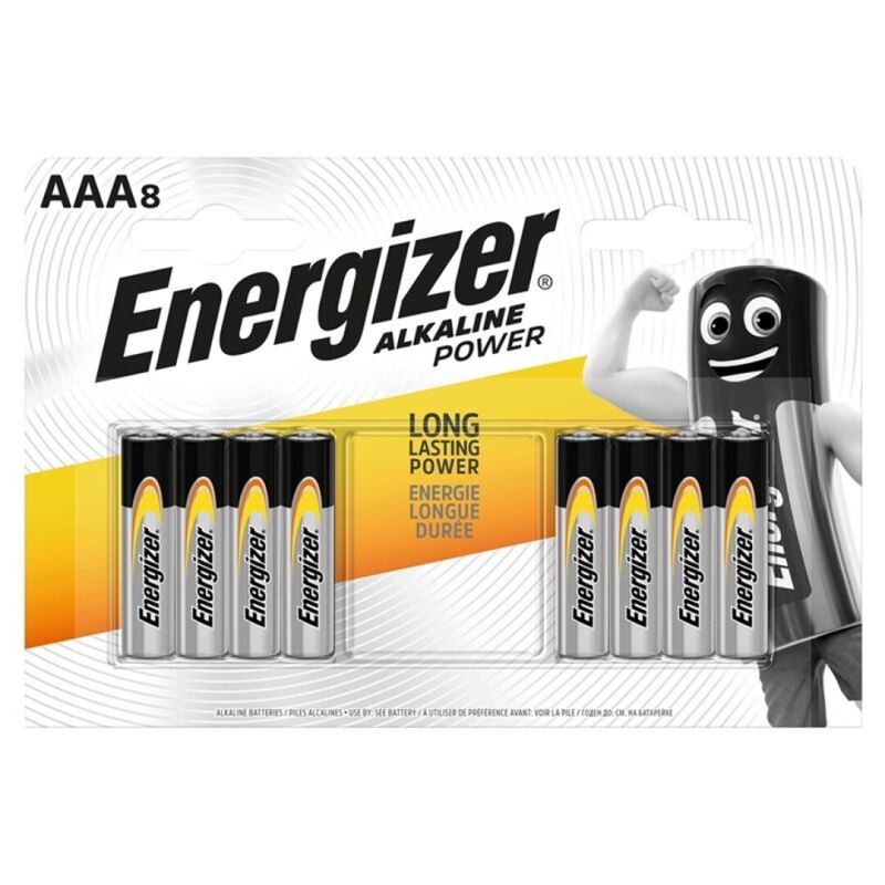 ENERGIZER - PILE ALCALINE POWER AAA LR03 8 UNITÉS