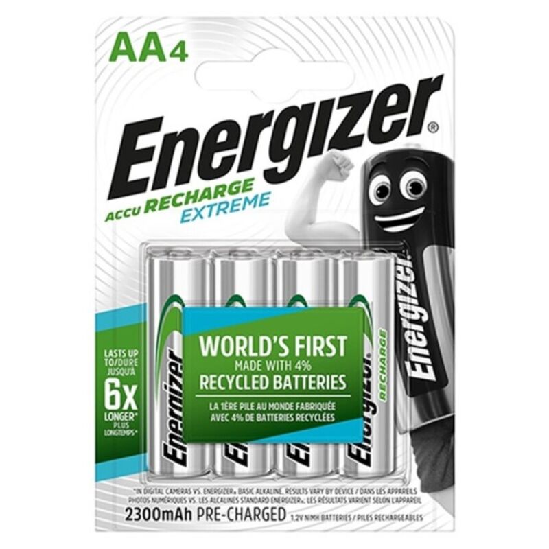 ENERGIZER - BATTERIE RECHARGEABLE EXTREME HR6 AA 2300mAh 4 UNITÉS