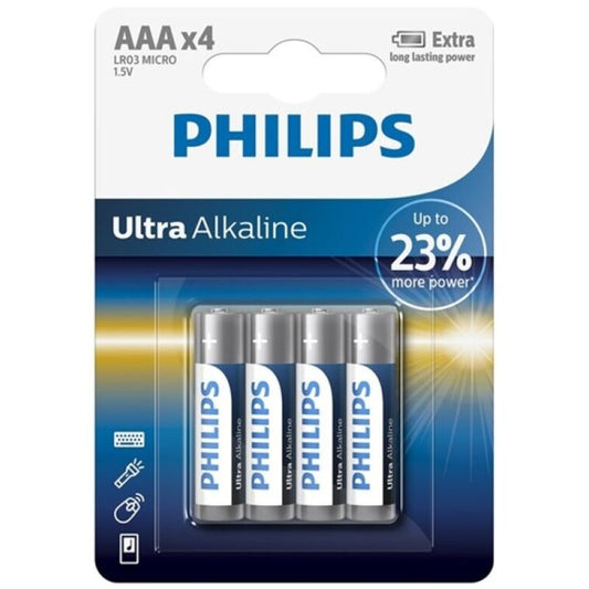 PHILIPS - PILE ULTRA ALCALINE AAA LR03 4 UNITÉS