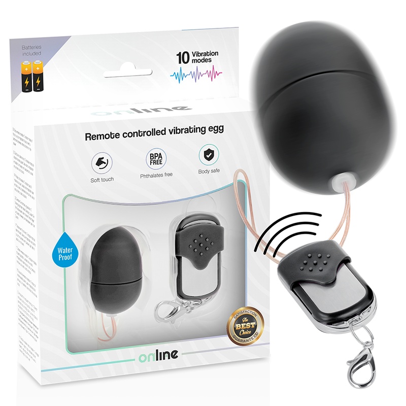 ONLINE - REMOTE CONTROL VIBRATING EGG S BLACK