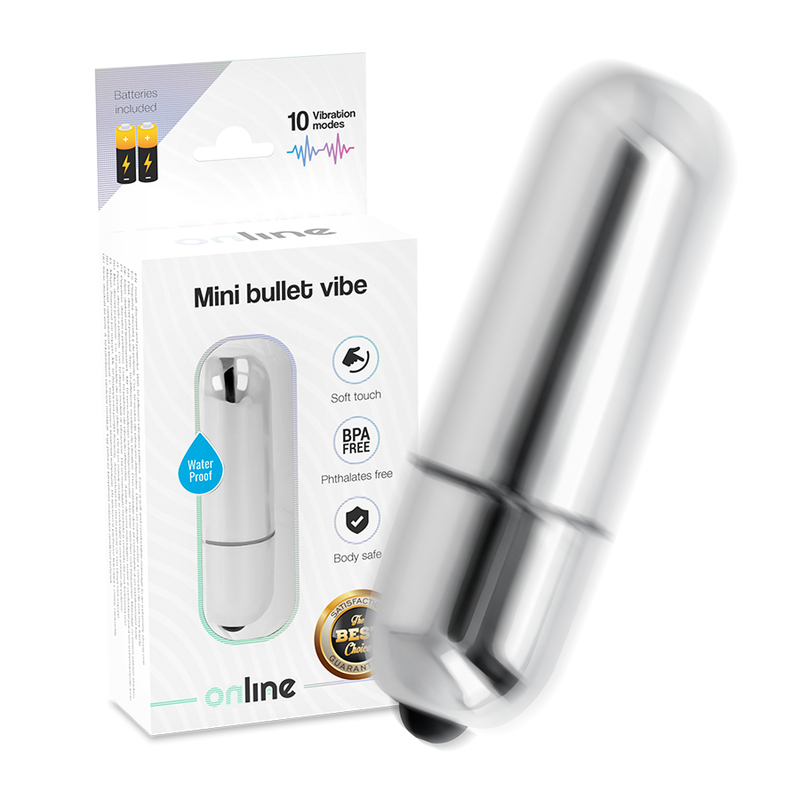 EN LIGNE - MINI BULLET VIBRANTE ARGENTÉE