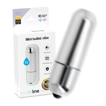 EN LIGNE - MINI BULLET VIBRANTE ARGENTÉE