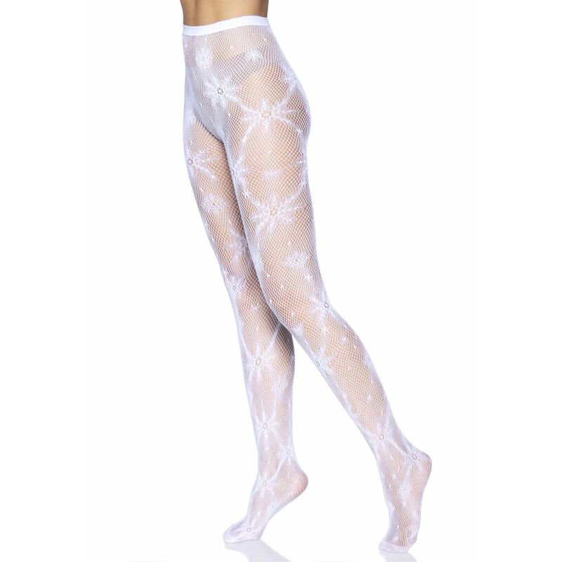 LEG AVENUE - COLLANTS RÉSILLE FLOCON DE NEIGE TAILLE UNIQUE