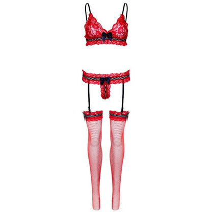 LEG AVENUE - THREE PIECES SET ONE SIZE - RED