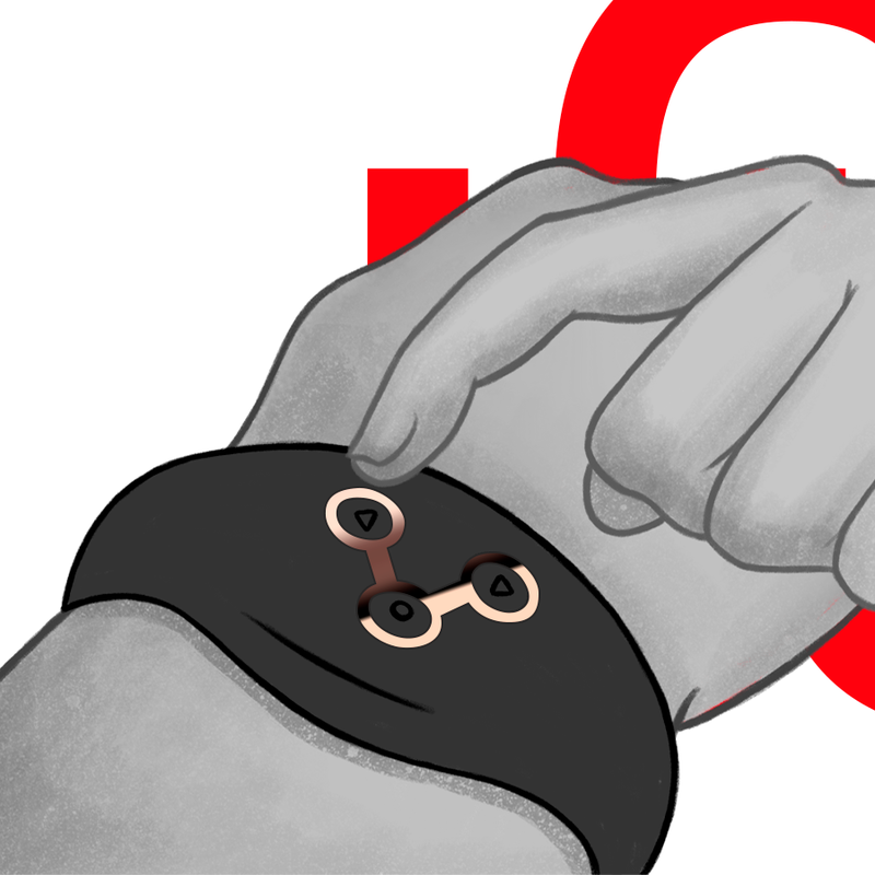 WATCHME - MONTRE À TÉLÉCOMMANDE SANS FIL JET ET CUIVRE