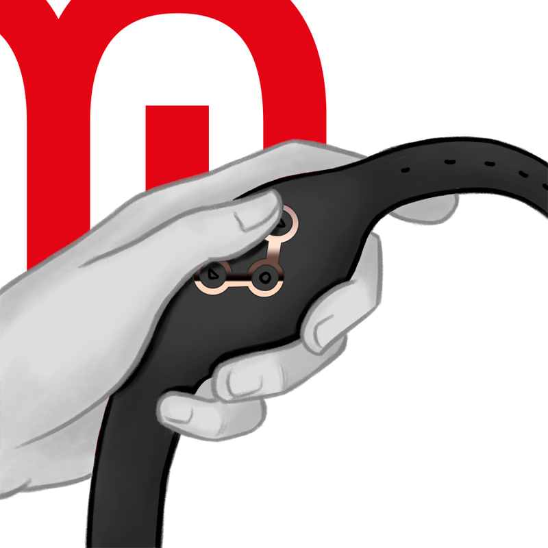 WATCHME - MONTRE À TÉLÉCOMMANDE SANS FIL JET ET CUIVRE