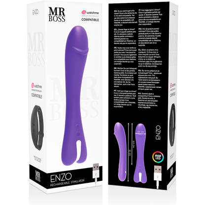 MR BOSS - ENZO VIBRADOR WATCHME COMPATIBLE CON TECNOLOGÍA INALÁMBRICA