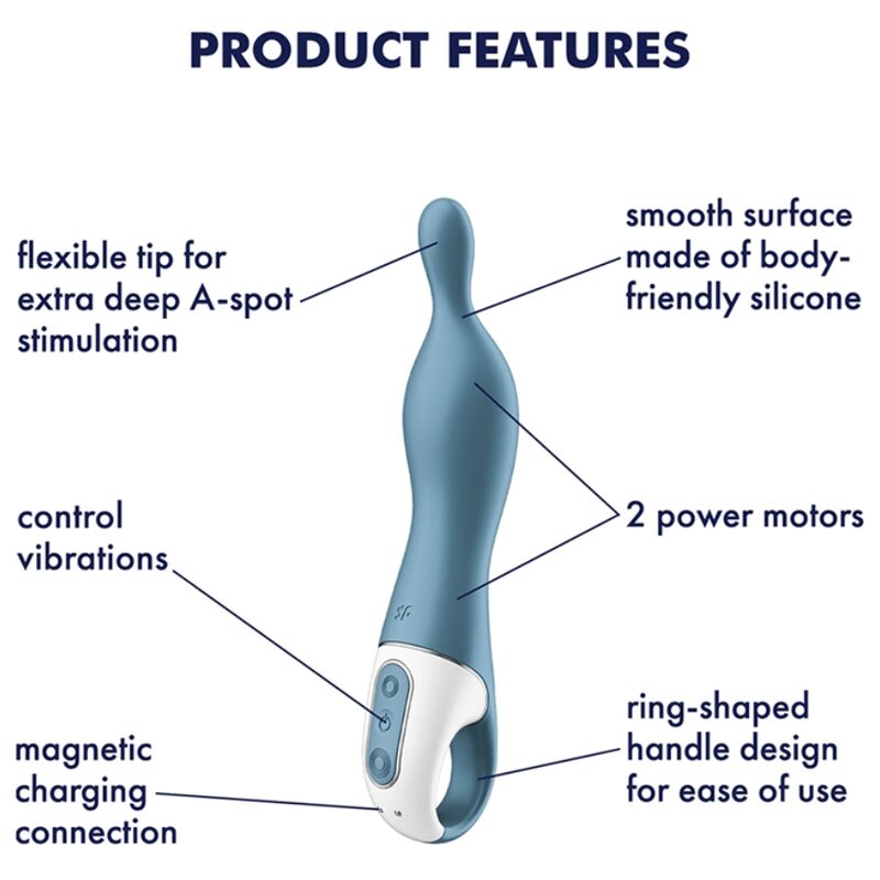 SATISFYER - AMAZING 1 ASPOT VIBRADOR AZUL