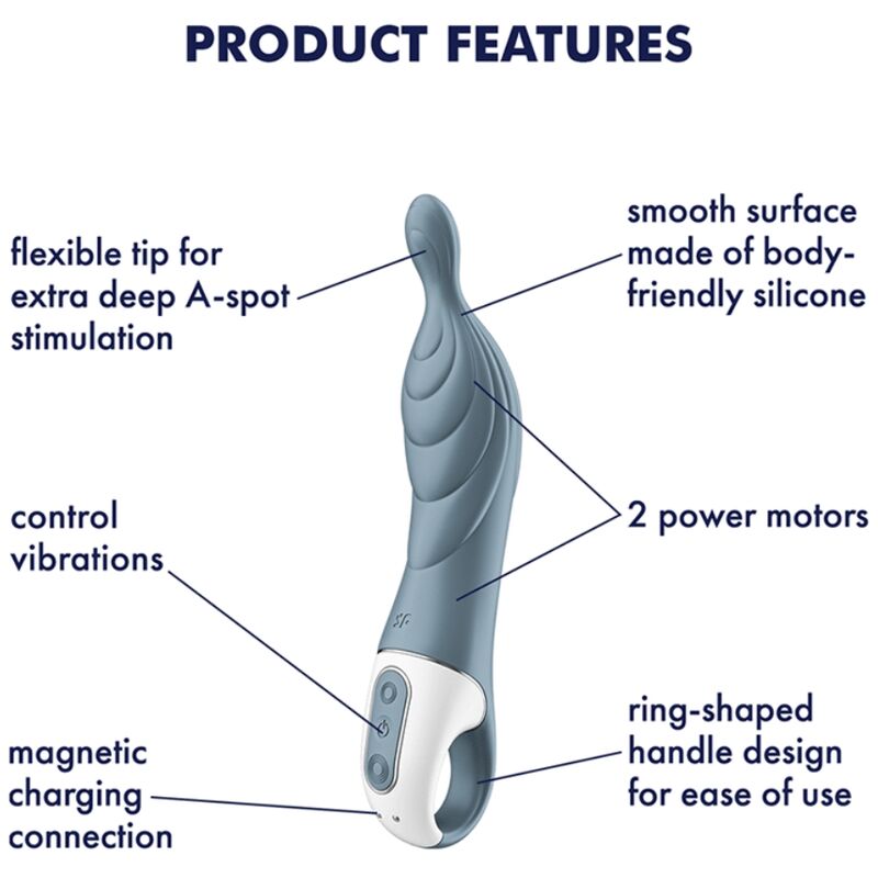 SATISFYER - AMAZING 2 ASPOT VIBRATOR GREY