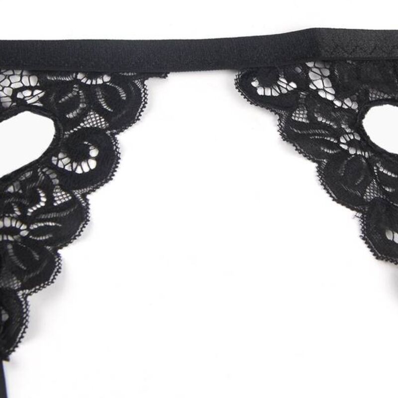 SUBBLIME - ENSEMBLE TROIS PIECES SOUTIEN-GORGE + PORTE-JARRETELLES + STRING S/M