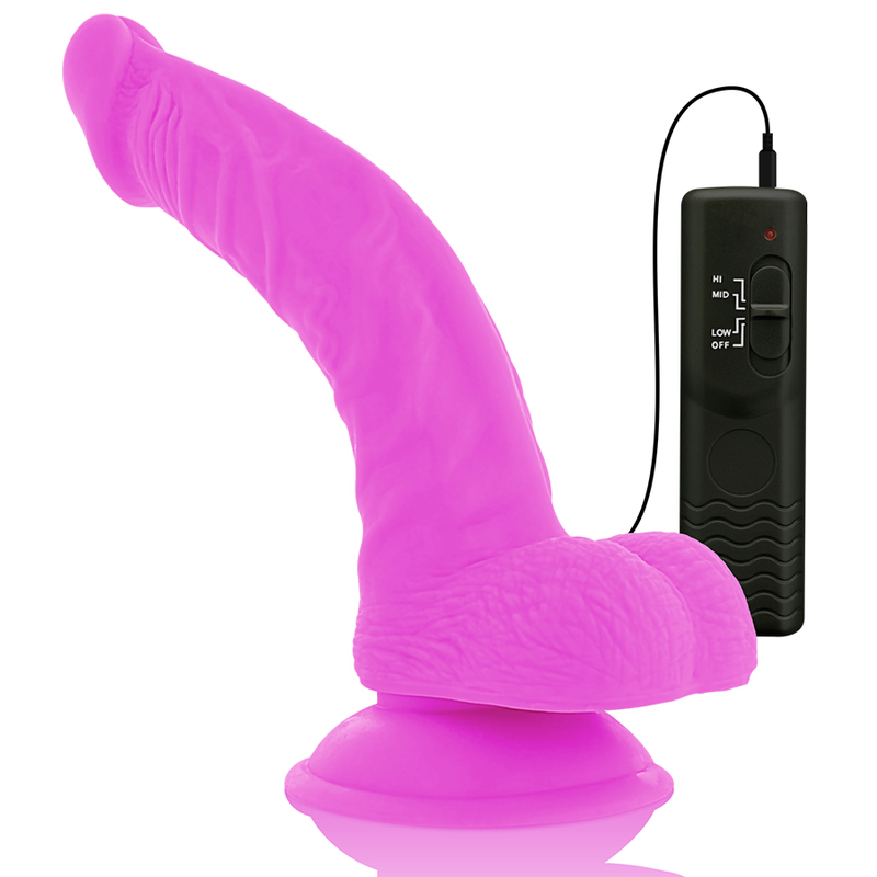 DIVERSIA - DILDO VIBRANT FLEXIBLE RÉALISTE LILAS 21,5 CM -OU- 4,5 CM