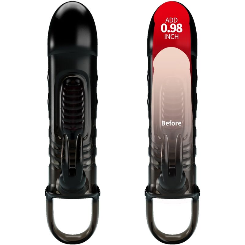 PRETTY LOVE - SLOANE RABBIT PENIS SHEATH BLACK