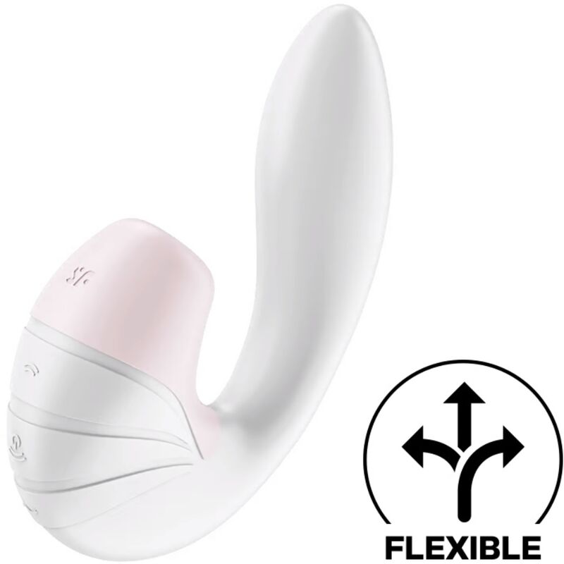 SATISFYER - STIMULATEUR À IMPULSIONS D'AIR ET VIBRATIONS SUPERNOVA BLANC