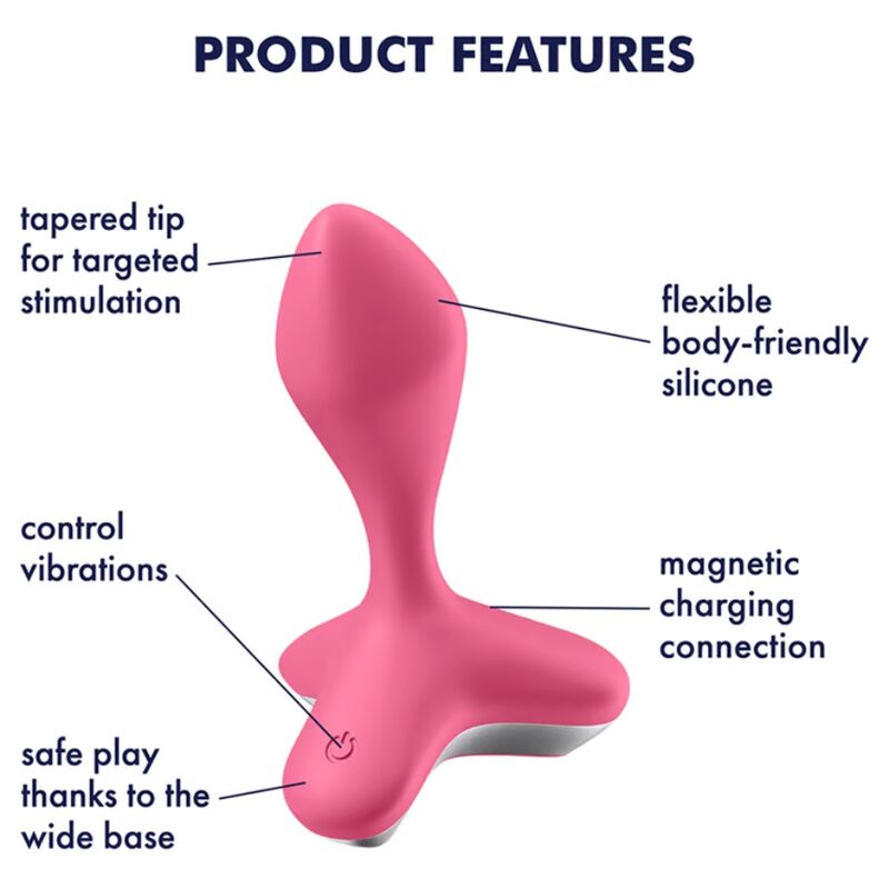 SATISFYER - VIBRATEUR PLUG GAME CHANGER ROSE