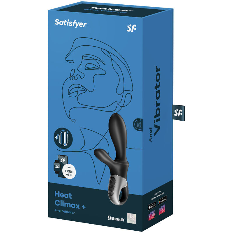 SATISFYER - HEAT CLIMAX+ ANAL VIBRATOR APP BLACK