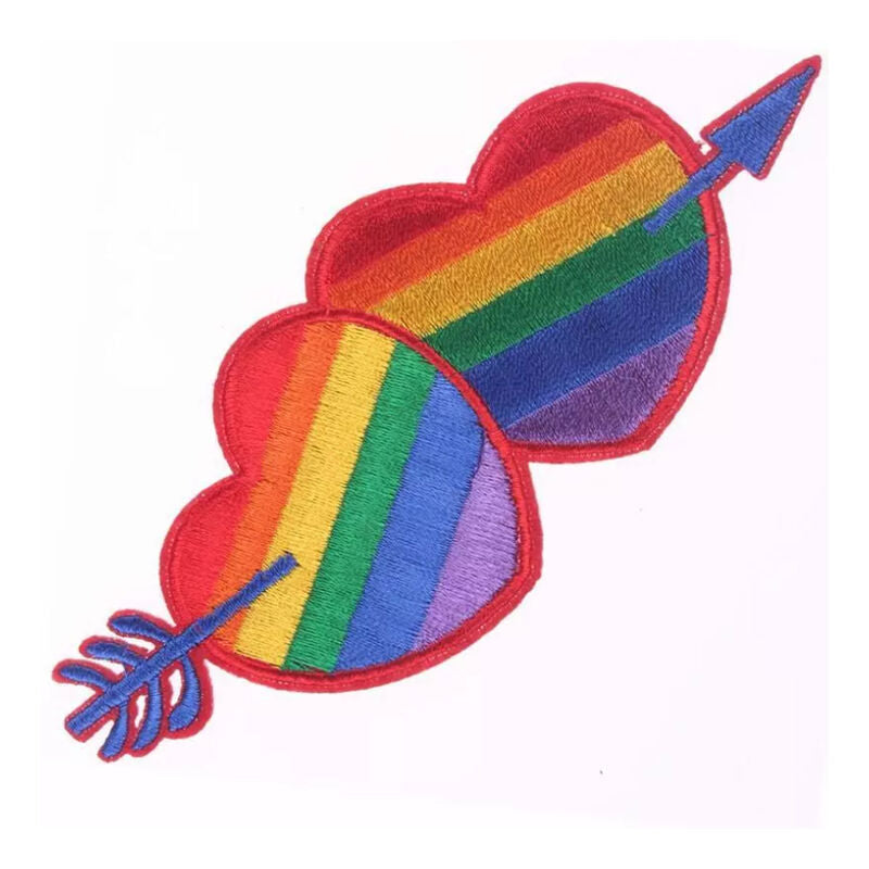 PATCH DE COEUR AVEC DRAPEAU LGBT - PRIDE