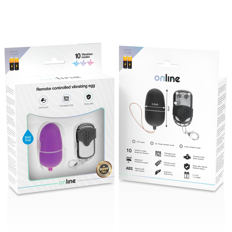 ONLINE - LILAC REMOTE CONTROL VIBRATING EGG M
