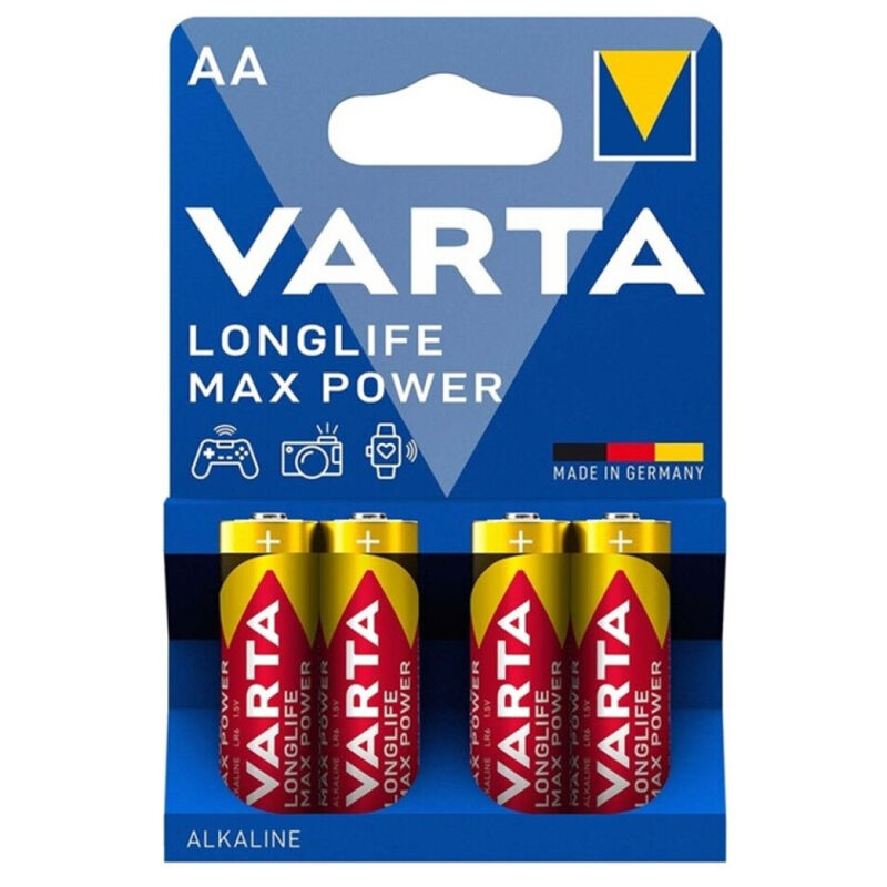 VARTA - PILE ALCALINE MAX POWER AA LR6 4 UNITÉS