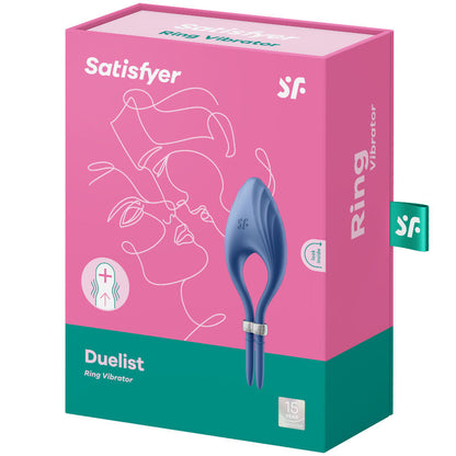 SATISFYER - DUELIST ANILLO VIBRADOR AZUL