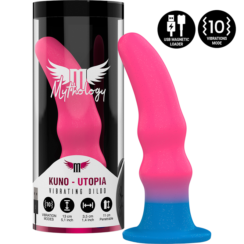 MYTHOLOGIE - KUNO UTOPIA DILDO S - VIBRATEUR COMPATIBLE AVEC LA TECHNOLOGIE SANS FIL WATCHME