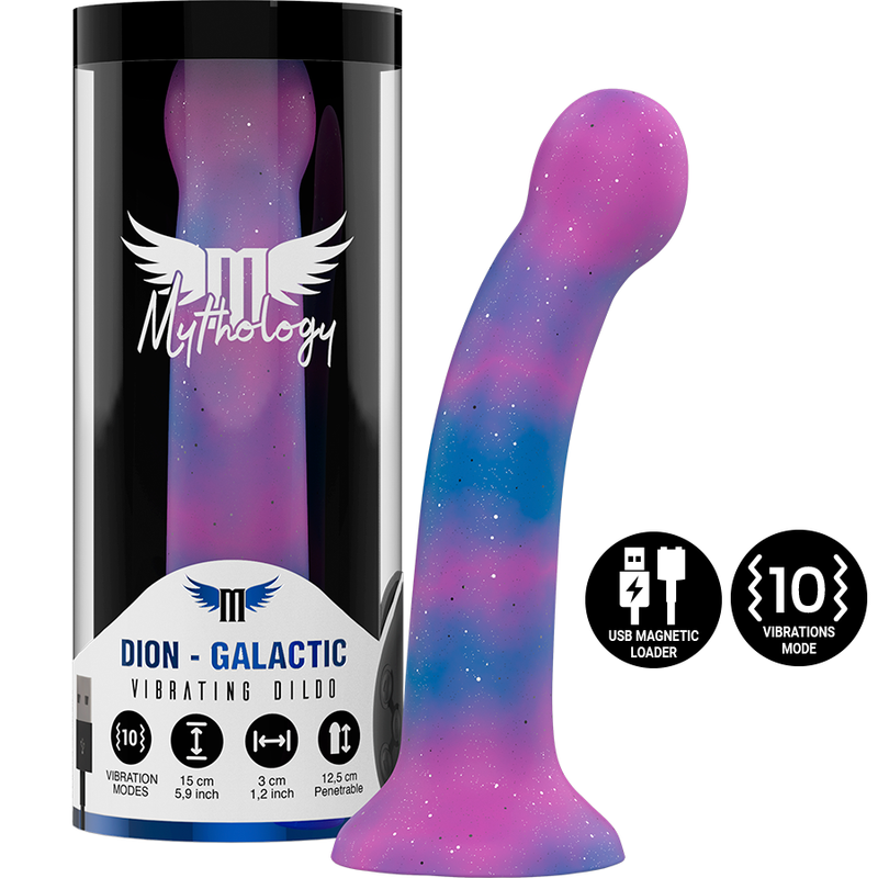 MYTHOLOGIE - DION GALACTIC DILDO S - VIBRATEUR COMPATIBLE AVEC LA TECHNOLOGIE SANS FIL WATCHME