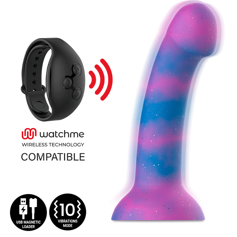 MYTHOLOGIE - DION GALACTIC DILDO M - VIBRATEUR COMPATIBLE AVEC LA TECHNOLOGIE SANS FIL WATCHME