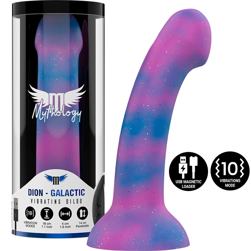 MYTHOLOGIE - DION GALACTIC DILDO M - VIBRATEUR COMPATIBLE AVEC LA TECHNOLOGIE SANS FIL WATCHME