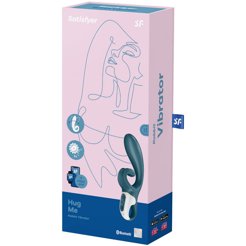 SATISFYER - APPLI VIBRATEUR HUG ME RABBIT ROSE