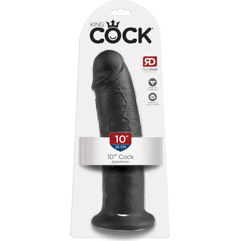 KING COCK - 10 DILDO BLACK 25 CM