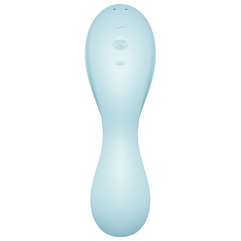 SATISFYER - CURVY TRINITY 5 AIR PULSE STIMULATOR & VIBRATOR APP WHITE