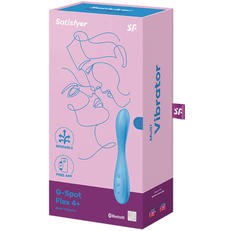 SATISFYER - G-SPOT FLEX 4+ MULTI VIBRADOR APLICACIÓN AZUL