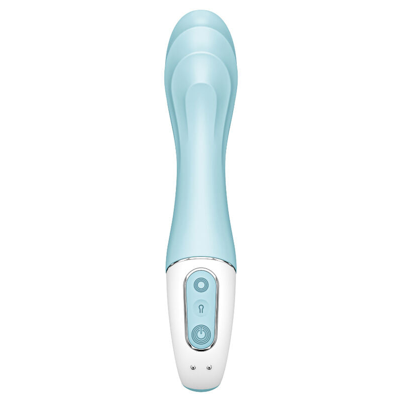 SATISFYER - VIBRATEUR À POMPE À AIR 5+ VIBRATEUR GONFLABLE POUR POINT G APP BLEU